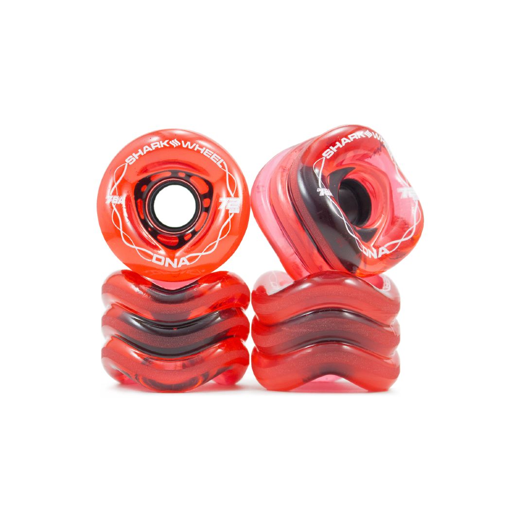 Shark Wheels - 72mm, 78A Transparent Red DNA